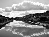 Wurzburg (D), spiegeling in de Main.JPG